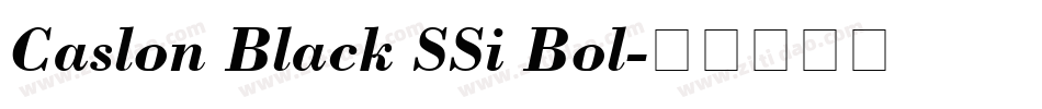 Caslon Black SSi Bol字体转换